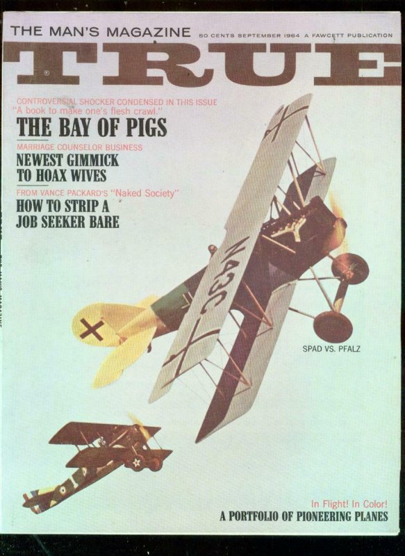 TRUE MAGAZINE SEPT 1964-KUNSTLER-BAY OF PIGS-STEELERS FN