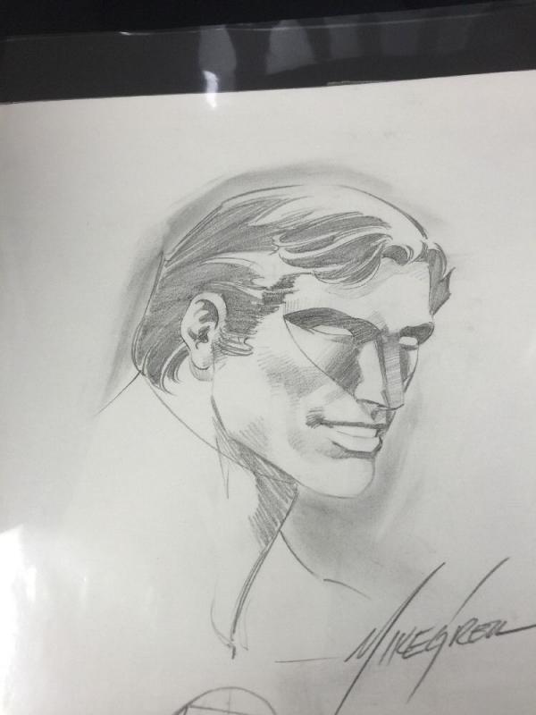 Original Art Commission By Mike Grell Feat. Hal Jordan The Green Lantern 11x17