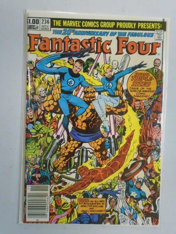 Fantastic Four #236 20th anniversary Newsstand edition 8.5 VF+ (1981)