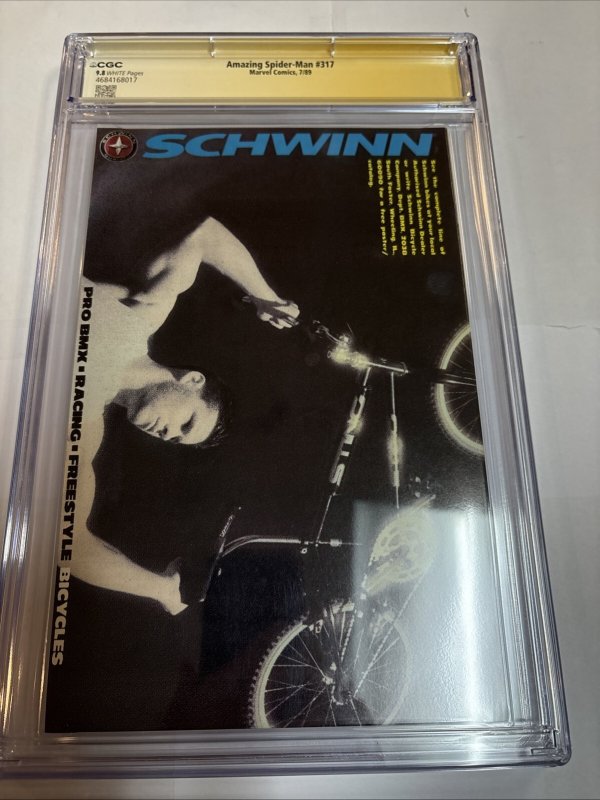 Amazing Spider-Man (1989) # 317 (CGC 9.8 WP) Signed Full Todd Mcfarlane • Venom