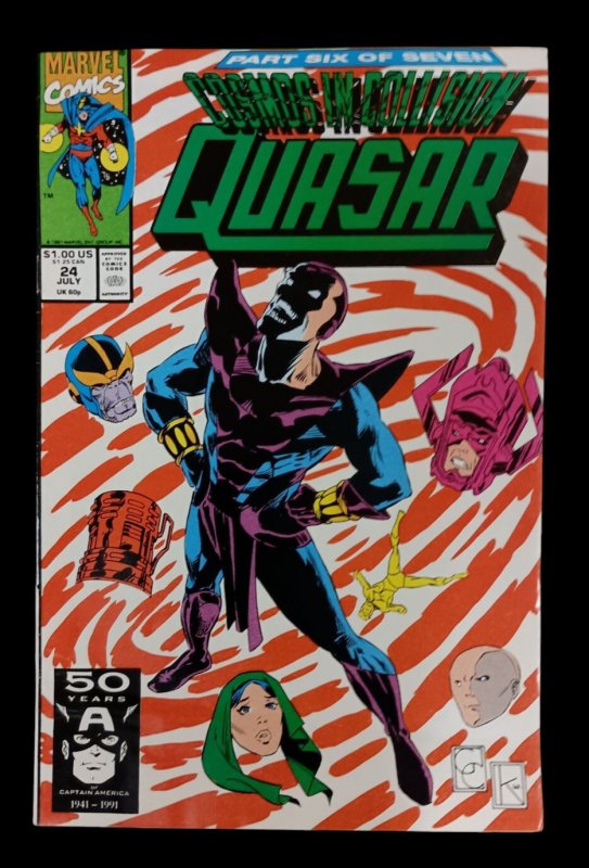 Quasar #23-24 Cosmos in Collision Pt 5 & 5 Marvel Comics 1991 VF