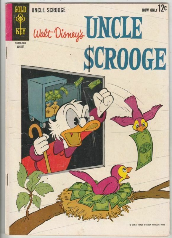 Uncle Scrooge, Walt Disney #44 (Aug-63) FN+ Mid-High-Grade Uncle Scrooge