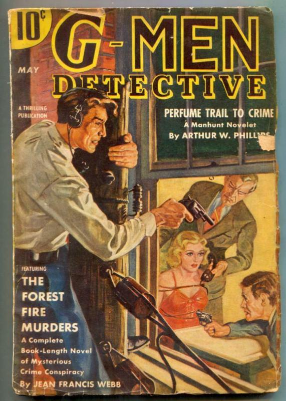 G-Men Detective Pulp May 1940- Forest Fire Murders VG-