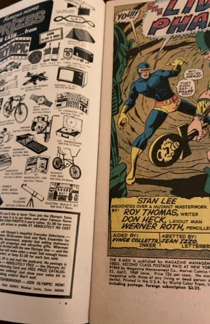 The X-Men #55 (1969)the living Pharohh/alex summers