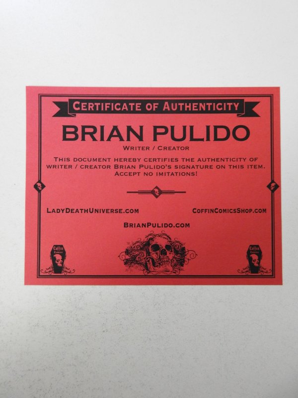 Lady Death: Pin Ups Conjure Edition (2014) NM Condition! Signed W/ COA!