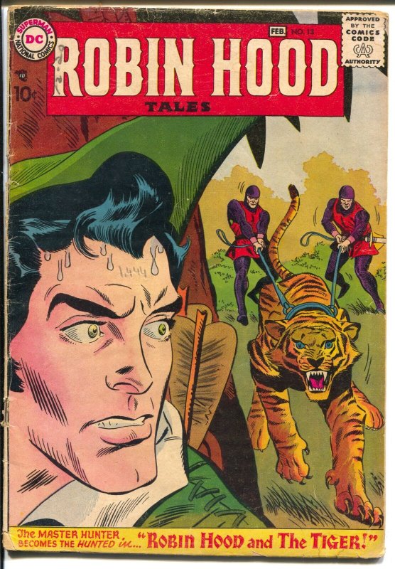 Robin Hood Tales #13 1958-DC-Tiger cover-rare issue-VG-