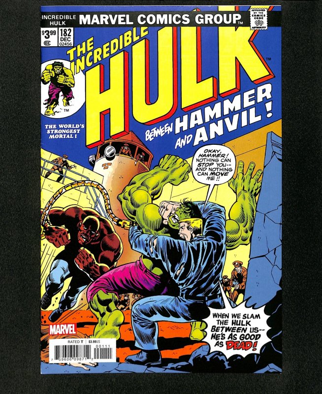 Incredible Hulk: Facsimile Edition #182