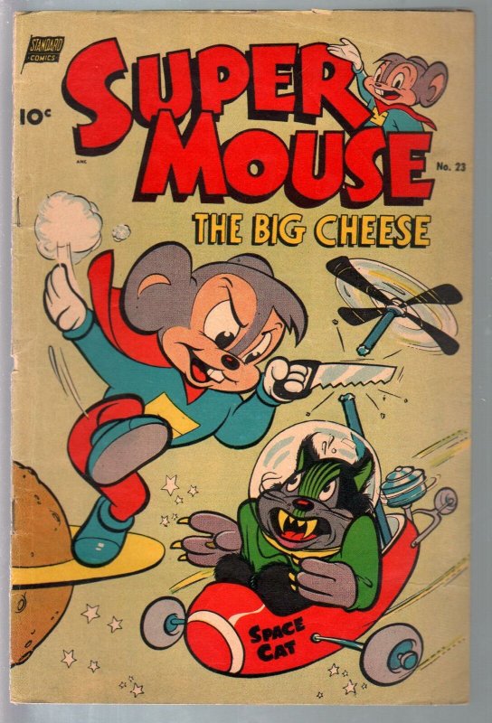 Super Mouse #23 1953-sci-fi cover-flying saucer-VF 