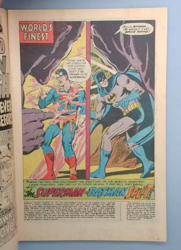 World's Finest Comics #176 VG+ Neal Adams art DC 1968