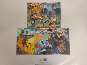 5 DC Comics #1 3 Timber Wolf + #30 71 Man of Steel + #1 Trinity 5 TJ27