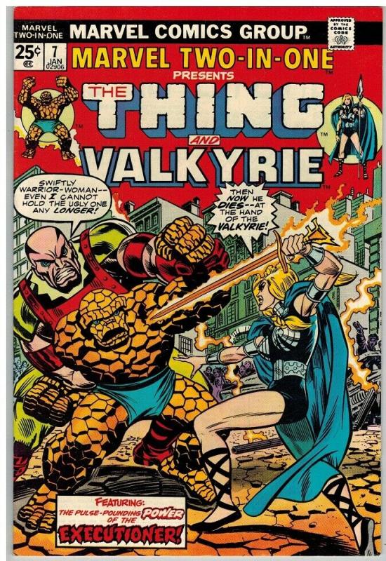 MARVEL TWO IN ONE 7 F-VF Jan. 1975 Vallkyrie