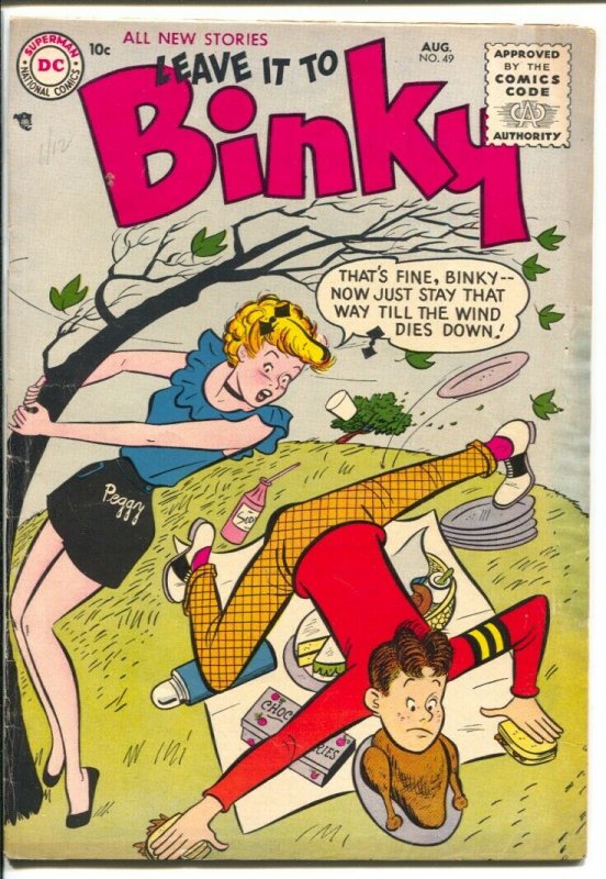 Leave It To Binky #49 1955-DC-picnic cover-teen humor-VG