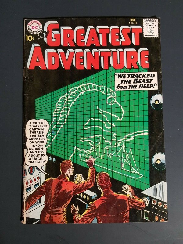 My Greatest Adventure #50 1960-Godzilla type sea monster black cover! 