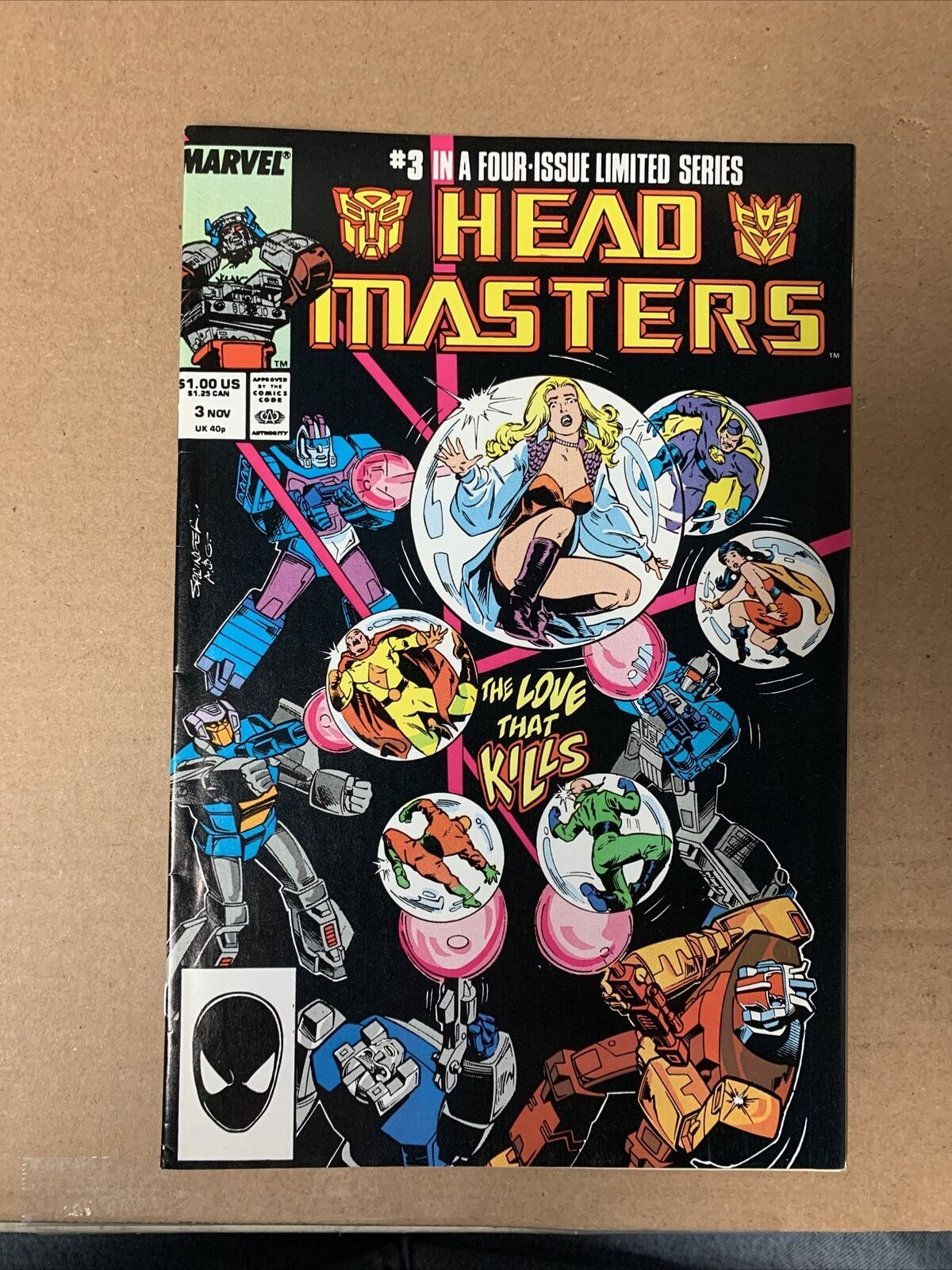 TRANSFORMERS HEADMASTERS 1 4 Complete Set! Marvel Comics 1 2 3 4