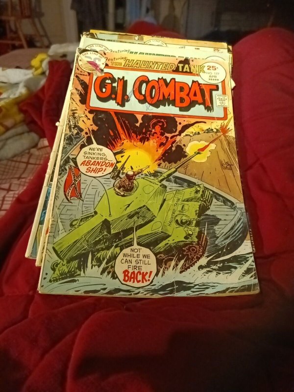 G.I Combat 7 Issue DC Bronze Age Comics Lot Run Set Haunted Tank Collection