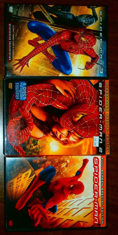 Fantastic Four I,II Iron Man I,II Spider-Man I-III X-Men I-III Daredevil DVD set