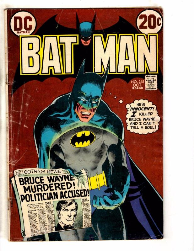 Batman # 245 VG DC Comic Book Joker Robin Catwoman Batgirl Gotham Penguin JG2
