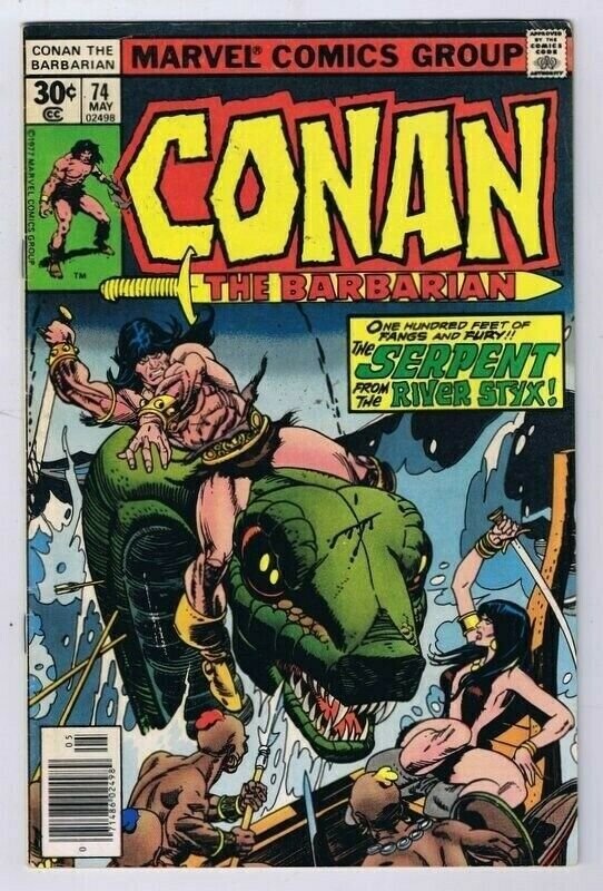 Conan the Barbarian #74 ORIGINAL Vintage 1977 Marvel Comics