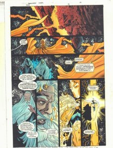 JSA #51 p.14 Color Guide Art - Doctor Fate, Nabu, and Shazam by John Kalisz