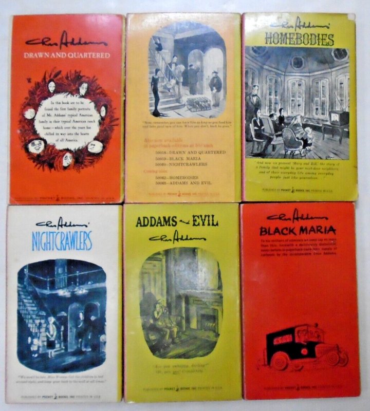 Charles Chas Addams Pocket Book Editions #1-6; All 1st Editions!