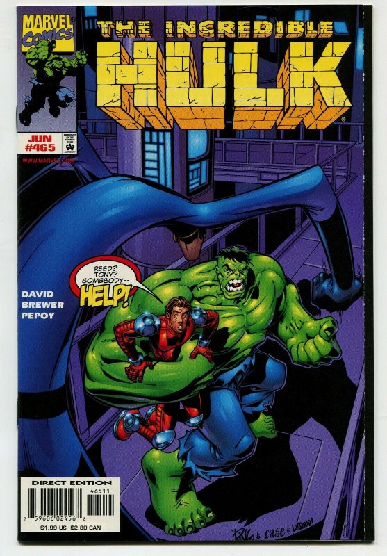 Incredible Hulk 465 NM+ 9.6 Uncertified Marvel 1998 FREE SHIP