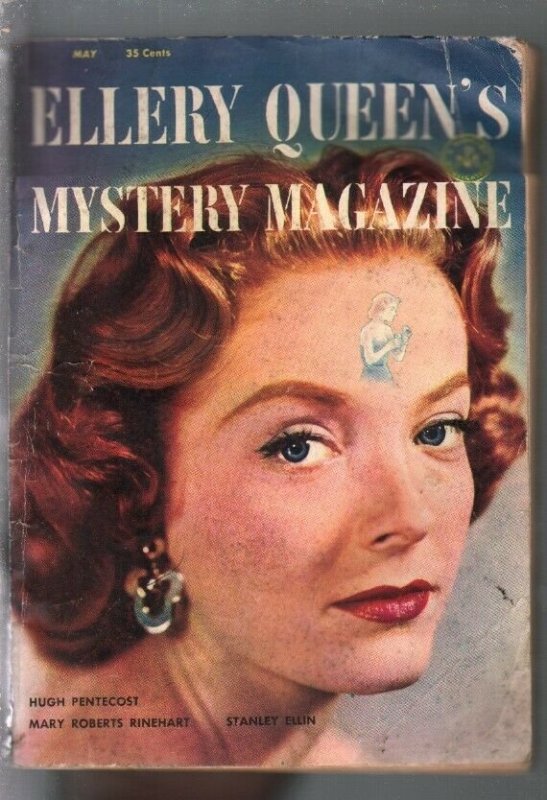 Ellery Queen's Mystery Magazine 5/1954-crime & Mystery pulp-Rinehart-G