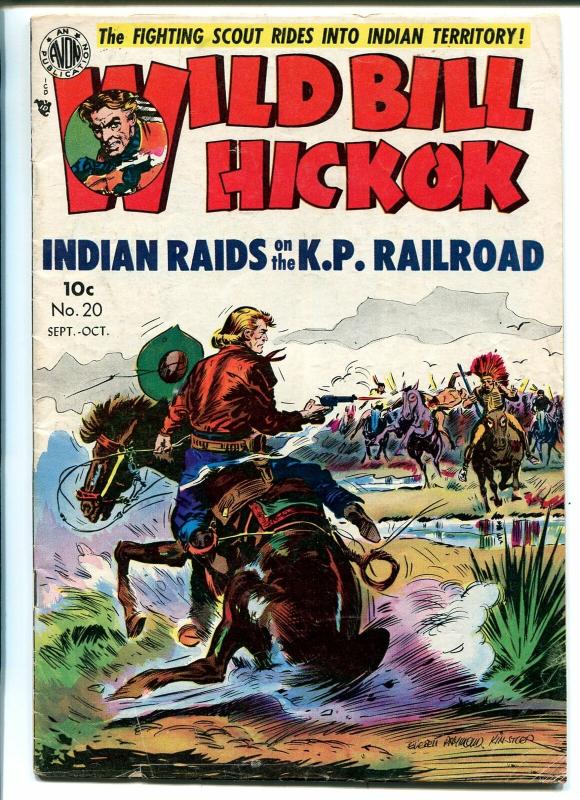 WILD BILL HICKOK #20 1954-AVON-EDWARD EVERETT KINSTLER COVER-KIT WEST-vg/fn