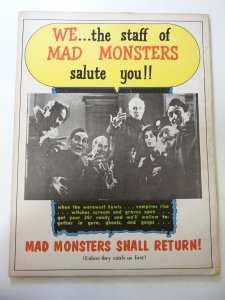 Mad Monsters #1 VG/FN Condition 1/4 tear fc