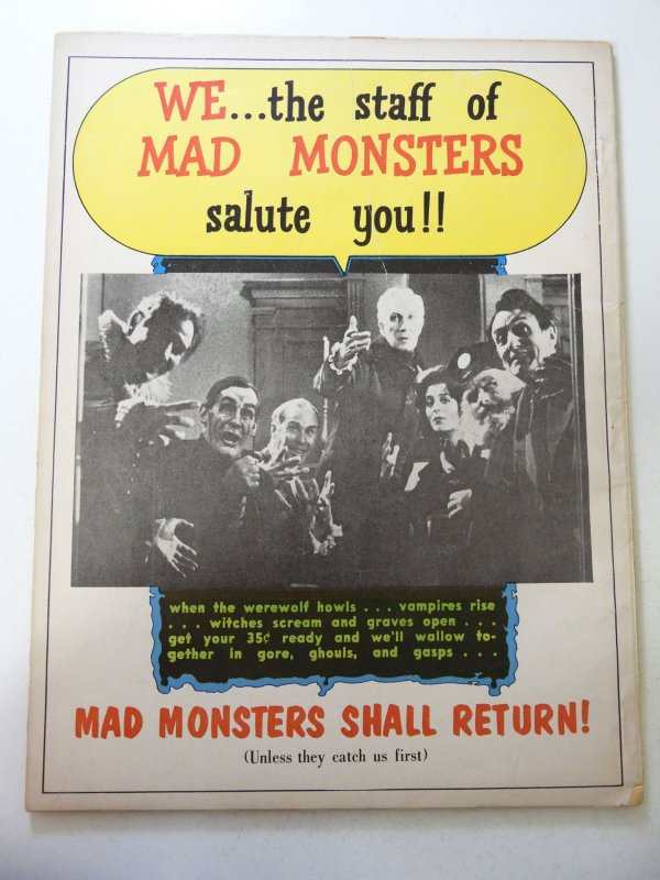 Mad Monsters #1 VG/FN Condition 1/4 tear fc