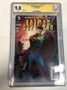 Batman/superman (2014) #9 (CGC 9.8 WP SS) Signed By Jae Lee | Newsstand Rare