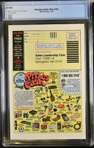 Amazing Spider-Man #194 1979 Marvel Comics CGC 9.8 1st app Black Cat