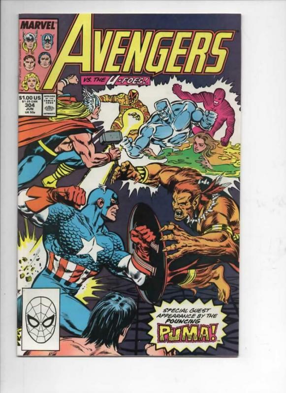 AVENGERS #304, VF/NM, vs U-Foes, Thor, Puma, 1963 1989, more Marvel in store