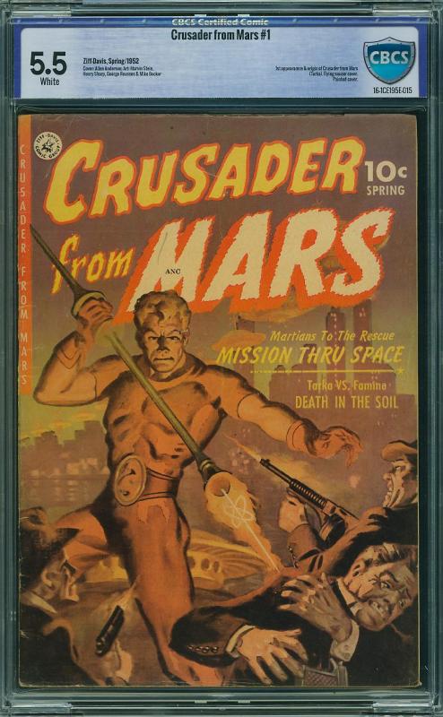 Crusader from Mars #1 (Ziff-Davis, 1952)  CBCS 5.5 FN