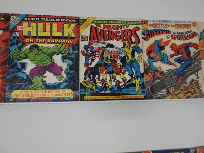 Huge Lot Treasury Edition Comics (30) W/Spidey, Thor, Hulk, Batman+ Avg VG+ Cond
