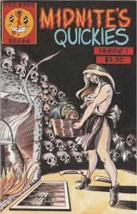 MIDNITE'S QUICKIES #1 ONE SHOT PRESS JOLTING TALES  HORROR COMIC W/ FREE POSTER