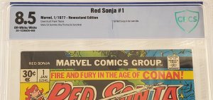 New CBCS Slab! Red Sonja #1 - CBCS 8.5 - 1st Own Title