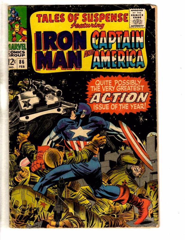 Tales Of Suspense # 86 VG Marvel Comic Book Captain America Iron Man J249