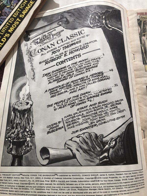 Conan the barbarian 19, marvel treasury edition BIG!!!