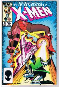 X-MEN #194, VF, Wolverine, Chris Claremont, Uncanny, Juggernaut, Romita