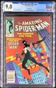 The Amazing Spider-Man #252 Newsstand CGC 9.0 1st Black Costume Spider-Man