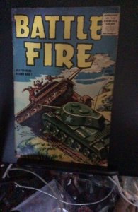 Battle Fire #2 (1955) Second issue  Hot Tank cover Affordable grade! VG+