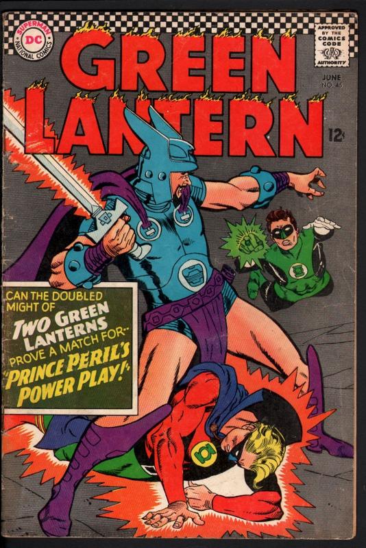 GREEN LANTERN #45-GOLDEN AGE GREEN LANTERN COVER-SILVER-AGE DC