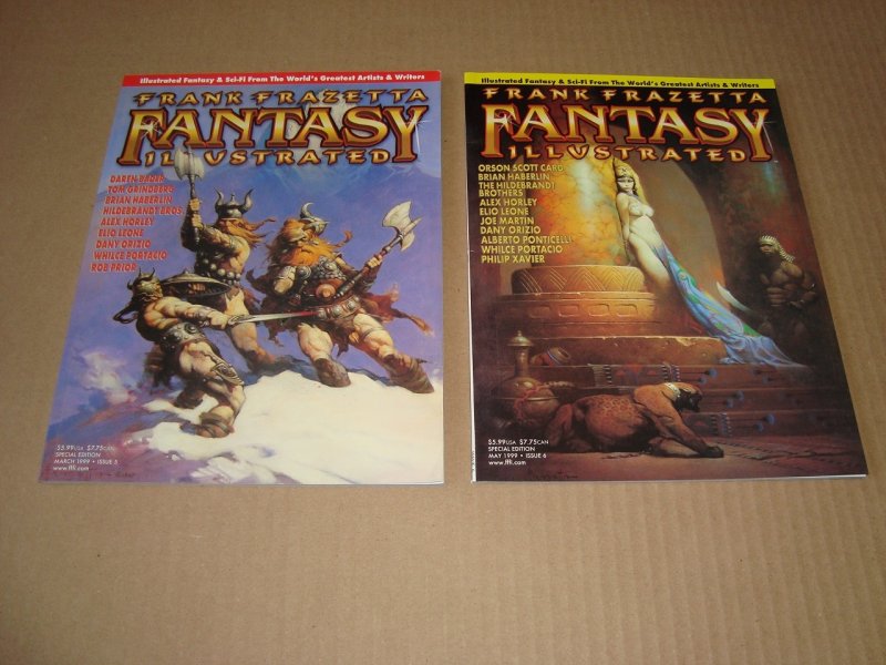 FRANK FRAZETTA FANTASY ILLUSTRATED 1-8 PLUS VARIANTS (1998 QUANTUM CAT)