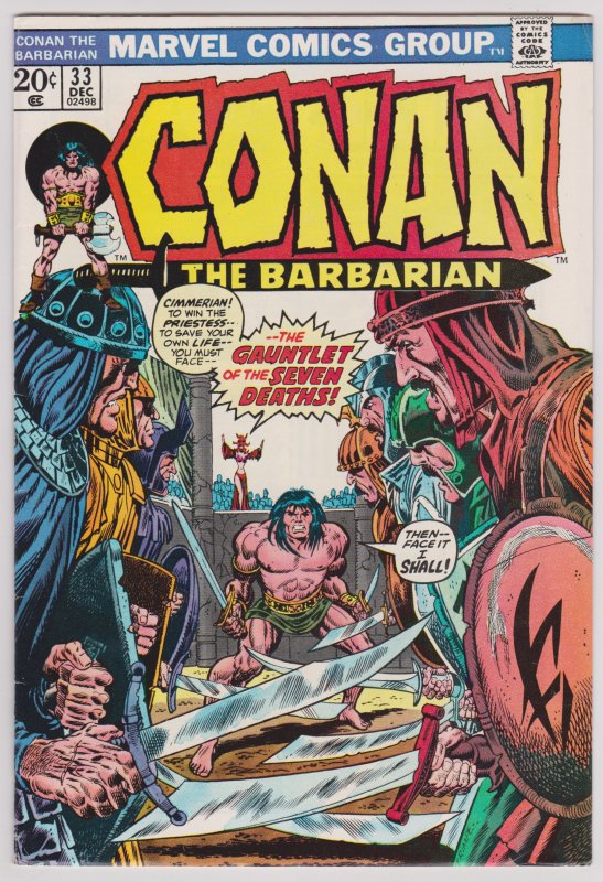 Conan the Barbarian #33 (VF) Bronze Age, 1973