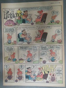 The Flintstones Sunday Page by Hanna-Barbera from 5/14/1966 Tabloid Size Page !