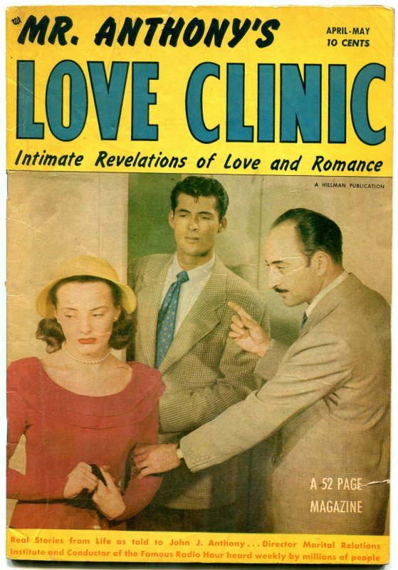 Mr. Anthony's Love Clinic #5 1950- Rare Golden Age Romance-last issue- VG