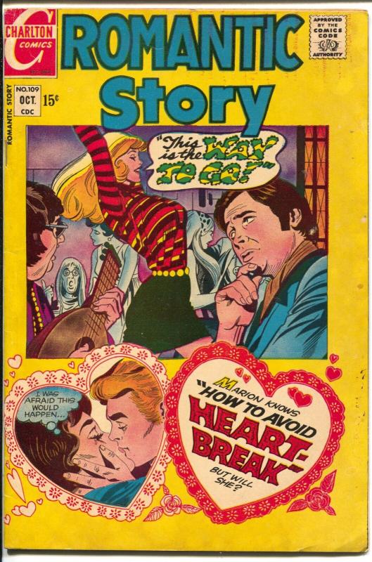 Romantic Story #109 1970-Charlton-hippie party-nice art-VG