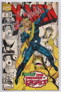 X-Men #10 Signed Panosian w/COA & Original Sketch (Marvel, 1992) VF/NM 