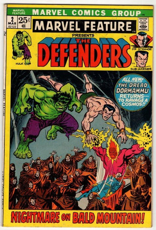 Marvel Feature #2 - 2nd App DEFENDERS! Bronze Age MARVEL