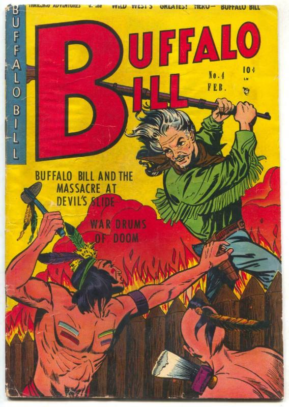 Buffalo Bill #4 1951- Golden Age Western- Chief Crazy Horse VG